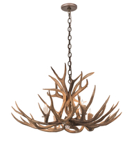 Meyda White 200437 - 33" Wide Antlers Whitetail Deer 4 LT Chandelier