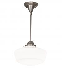 Meyda White 219618 - 12" Wide Schoolhouse W/Traditional Globe