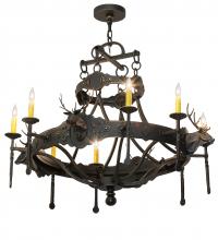 Meyda White 234729 - 40" Wide Stag 8 Light Chandelier