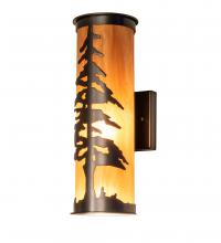 Meyda White 237938 - 5.5" Wide Tall Pines Wall Sconce