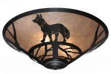 Meyda White 243189 - 22" Wide Fox on the Loose Flushmount