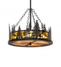Meyda White 244109 - 23" Wide Tall Pines Inverted Pendant