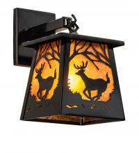 Meyda White 244127 - 7.5" Wide Lone Deer Hanging Wall Sconce