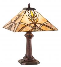Meyda White 244266 - 18" High Glasgow Bungalow Table Lamp