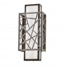 Meyda White 244697 - 8" Wide Quadrato Rich Umador Wall Sconce