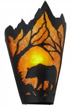 Meyda White 254761 - 8" Wide Bear at Dawn Wall Sconce