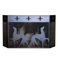 Meyda White 29440 - 50" Long X 30" High Greyhound Fireplace Screen