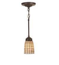 Meyda White 30176 - 5" Wide Terra Bone Mini Pendant