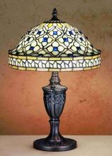 Meyda White 44881 - 10" High Jeweled Quatrefoil Accent Lamp