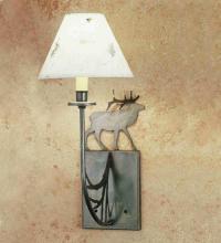 Meyda White 47762 - 8" Wide Lone Elk Wall Sconce