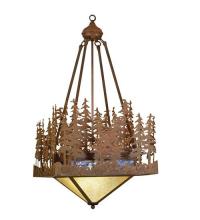 Meyda White 50953 - 72"Sq Pine Lake Inverted Pendant