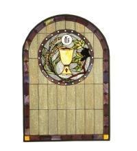 Meyda White 51129 - 22"W X 32"H Sacrament Stained Glass Window