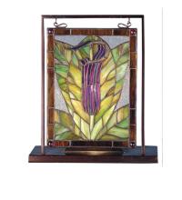 Meyda White 68552 - 9.5"W X 10.5"H Jack-in-the-Pulpit Lighted Mini Tabletop Window