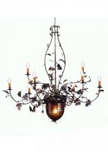 Meyda White 69619 - 63" Wide Greenbriar Oak 9 Light Chandelier