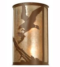 Meyda White 81493 - 12"W Strike of the Eagle Wall Sconce