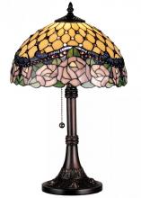 Meyda White 82304 - 19" High Jeweled Rose Table Lamp
