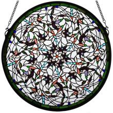 Meyda White 98951 - 22"W X 22"H Dragonfly Stained Glass Window